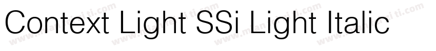Context Light SSi Light Italic字体转换